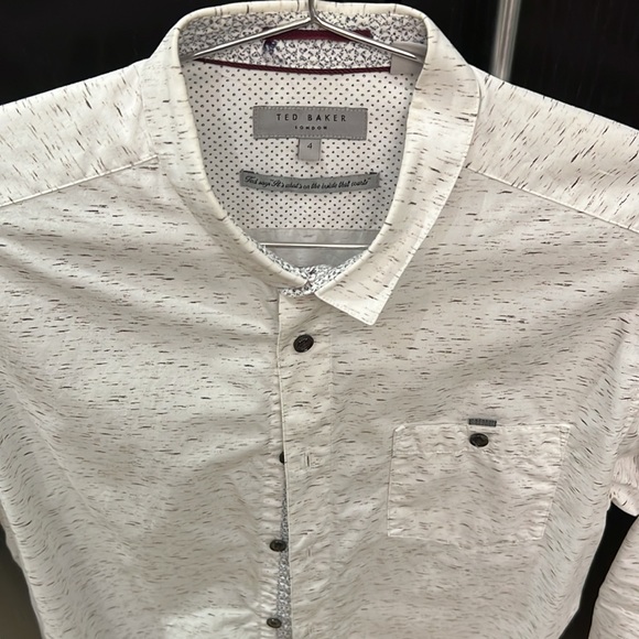 Ted Baker London White/Black Button Down Shirt - Picture 3 of 10